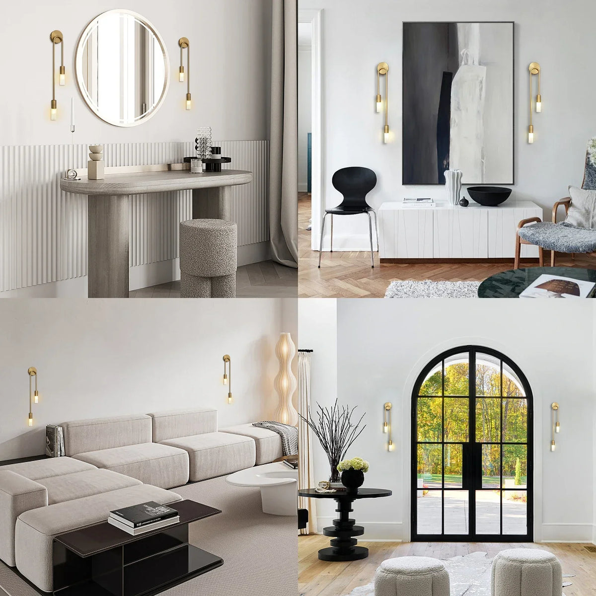 bande lumineuse led applique murale moderne or abat joueurs blanc éclairage quotidien minimalisteintérieur chambre