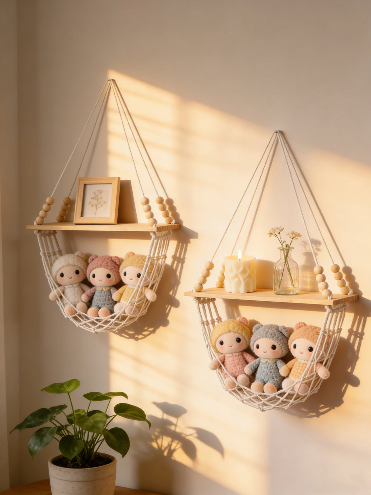 hamac suspendu moderne blanc beige bois opaque fixé mur