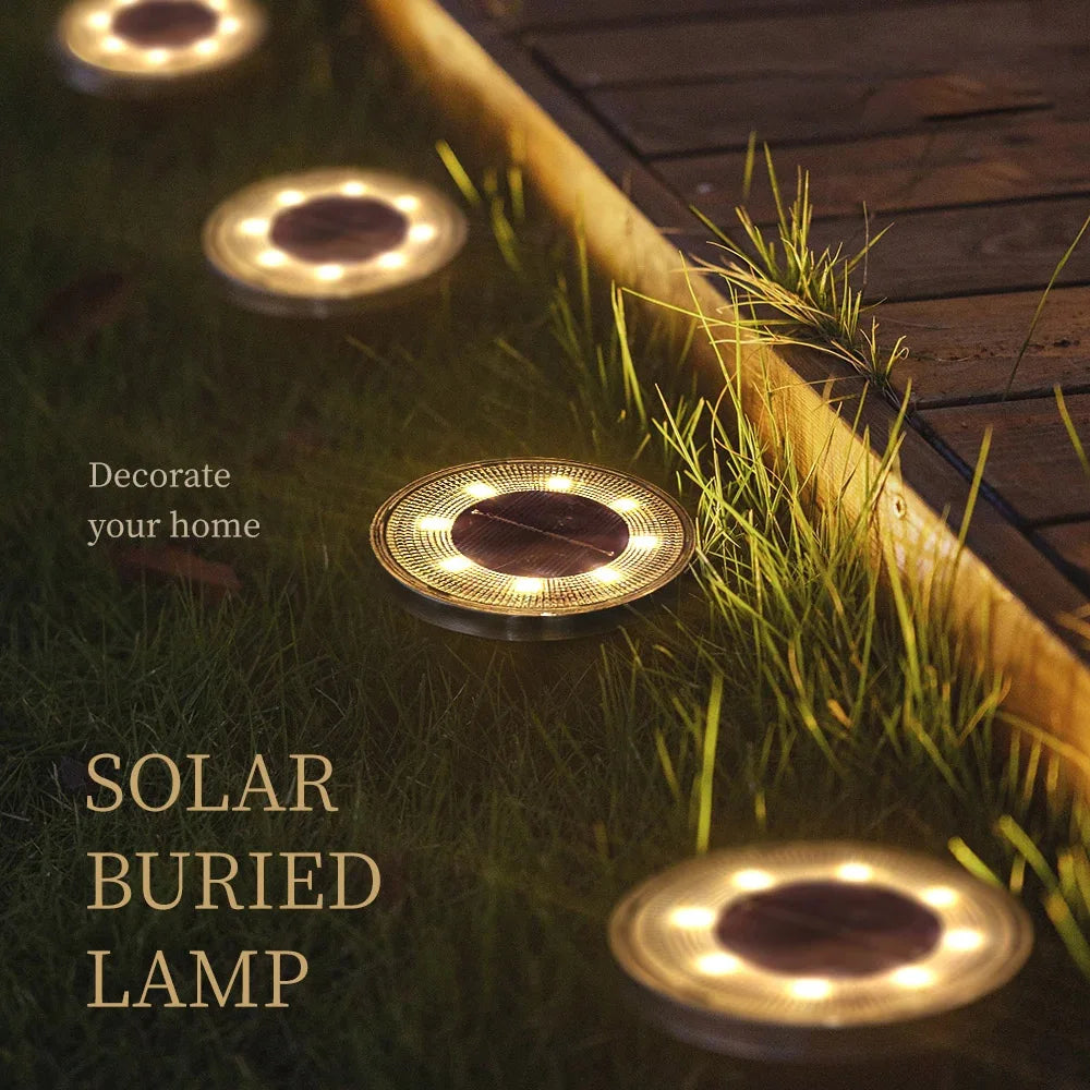lampe solaire extérieure ip68 led noire dorée moderne jardin piscine