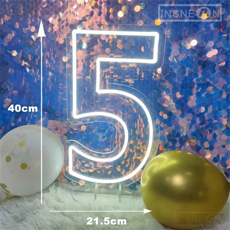 numéros lumineux led blanc transparent moderne minimaliste commutateur usb included kit visserie suspension