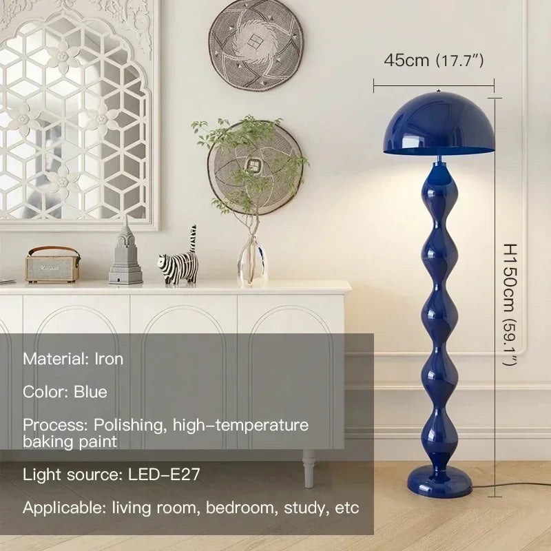 lampe sol moderne spirale verte rouge bleu blanc éclairage intérieur chambre coucher led autonomes