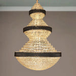 lustre élégant cristal doré noir classique lumière led haute qualité certification ul ccc