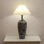 support lampe table moderne cable electrique douille e27 vase ceramique