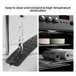 tapis drainage silicone gris moderne rainuré clips fixation cuisine vaisselle