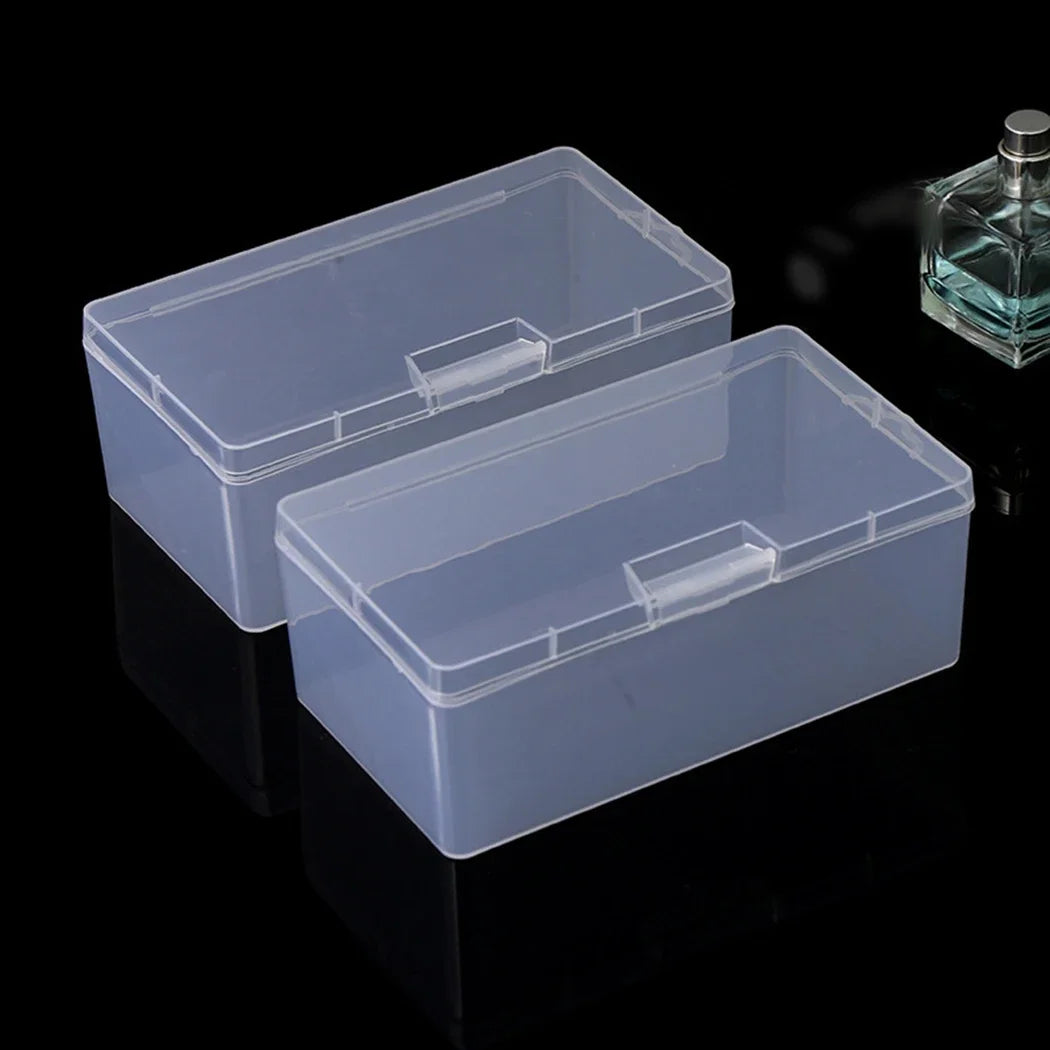 boîtes rangement transparentes bijoux plastique réutilisable moderne poignées bracelet câble blanc organisateur simple