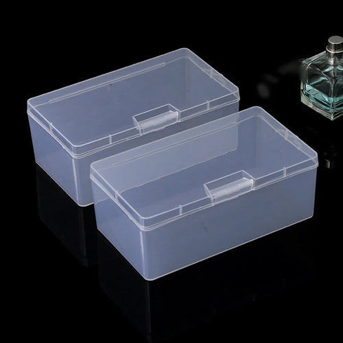 boîtes rangement transparentes bijoux plastique réutilisable moderne poignées bracelet câble blanc organisateur simple