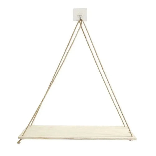 étagère suspendue bois naturel rustique moderne fixée mur ficelle plantes pots decoration interieur exterieur