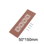 grille ventilation meuble motif géométrique moderne adhésif marron noir blanc