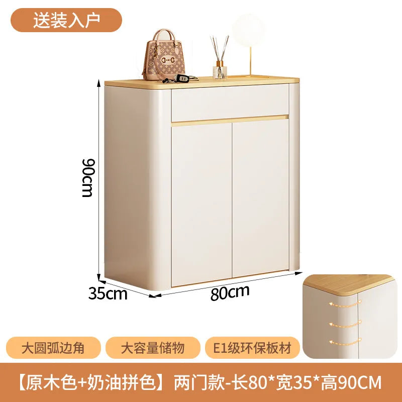 meuble rangement chaussures blanc moderne tiroirs étages minimaliste multifonction