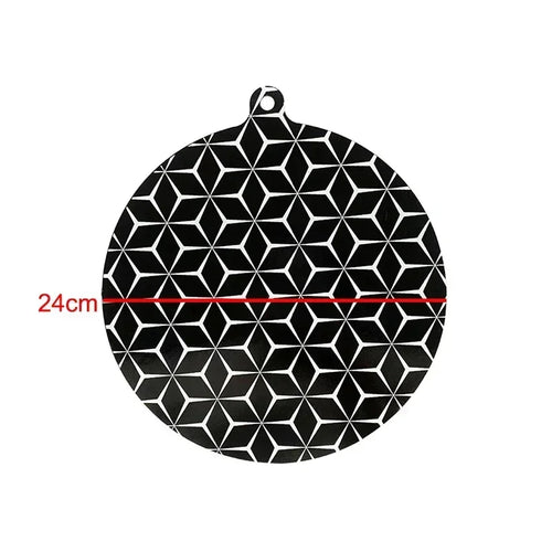 tapis cuisson induction silicone noir blanc motif géométrique moderne protège plaque respectueux environnement