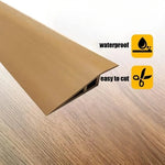 profil seuil adhésif pvc imitation bois marron foncé beige clair brun clair contemporain 1m