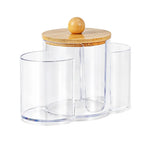 organisateur cosmétique transparent moderne brosse lingettes éponge rangement maquillage portable salle bain