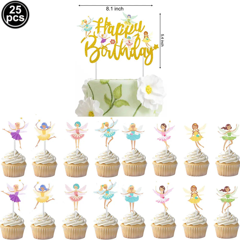 décorations gâteau cupcakes fées papillons fleurs mariage anniversaire baptême révélation sexe MADAM FAIRY PARTY