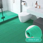 tapis sol moderne gris rouge vert maille fine pvc antidérapant salle bain douche cuisine