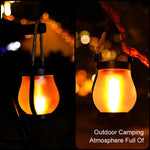 lanterne solaire rechargeable effet flamme transparente moderne rustique corde argentée noire orangée