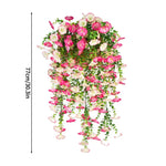 guirlande suspendue artificielle fleurs roses blanches violettes orange jaunes naturelles decoration jardin fete mariage