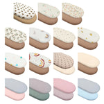 draps housses bébé unisexe 1ans polyester coton quatre saisons imprimé animaux ondulés blanc roseclair