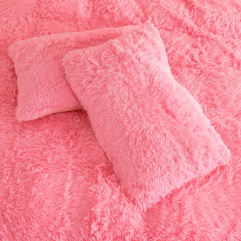 Détail texture peluche housse de couette