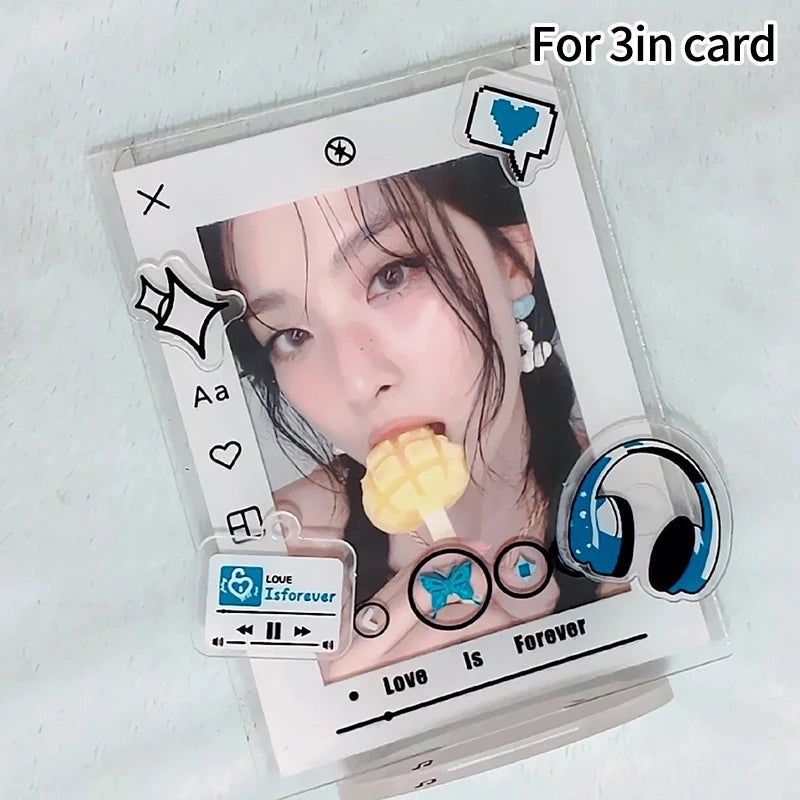 cadre photo transparent kpop coeurs papillons now playing angel puppy mignon rétro