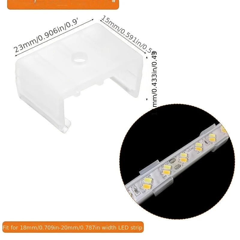 clips montage ruban led transparents vis moderne pack 50 clips fixations led