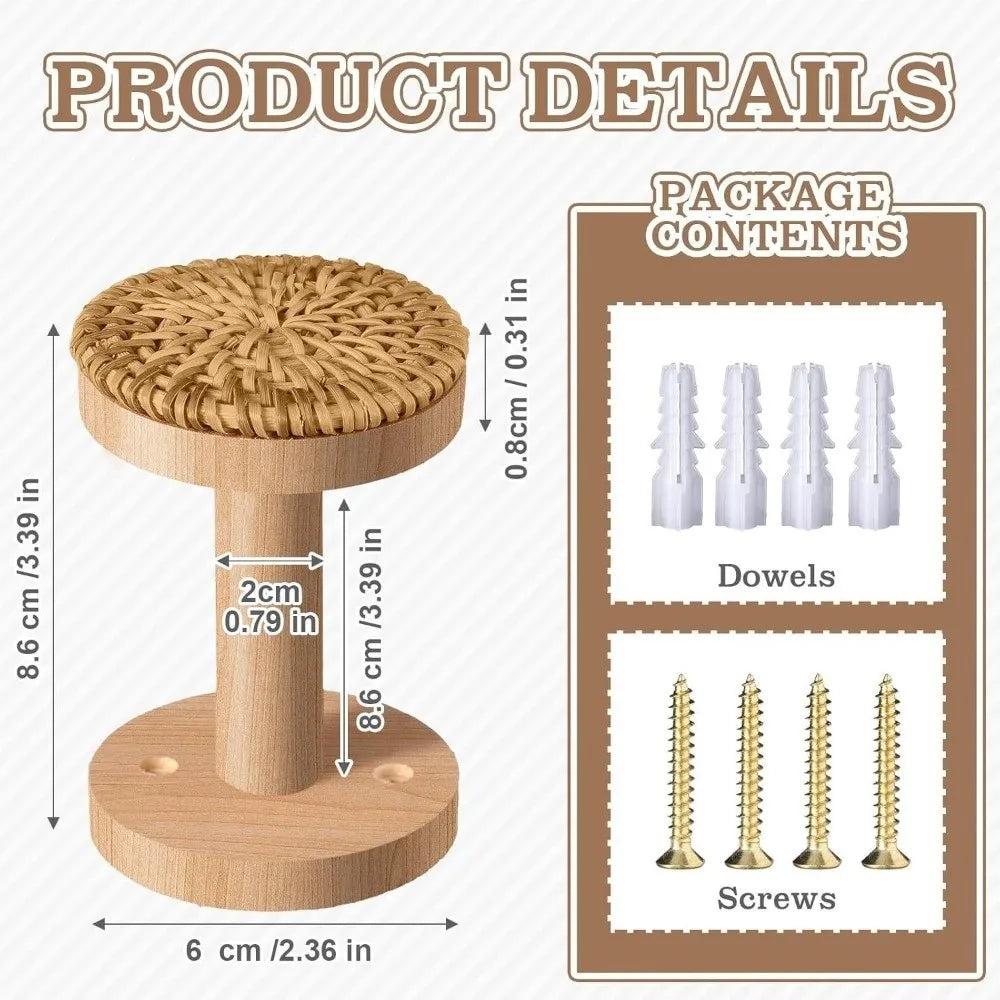 attaches rideau tressées moderne beige clair bois pack deux boucles chambre fenêtre