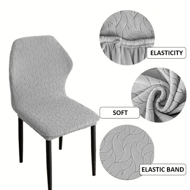 housses chaise moderne motif ondulé gris clair 100 polyester élastique