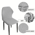housses chaise moderne motif ondulé gris clair 100 polyester élastique