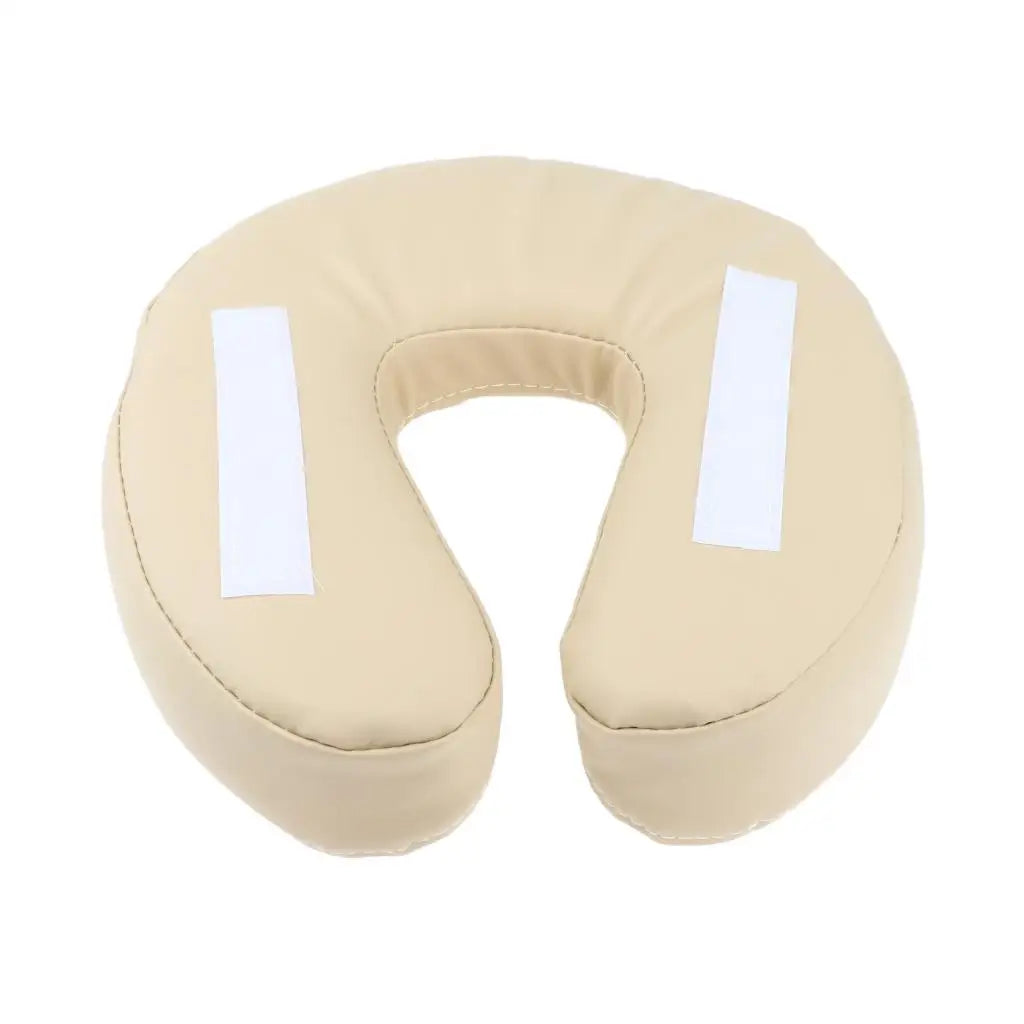 coussin tête visage bas massage table lit salon support nuque beige simili cuir ergonomique