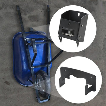 support mural chariot bras bleu noir fixation facile jardin garage
