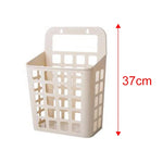 panier linge gris blanc perforé moderne rangement crochet adhésifs chambre salon