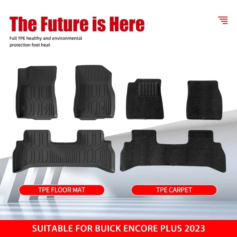 tapis sol voiture noir rayures horizontales moderne imperméable tpe easy clean tous temps