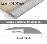 profil seuil pvc adhésif 39.37 pouces long gris clair beige rouge aspect bois
