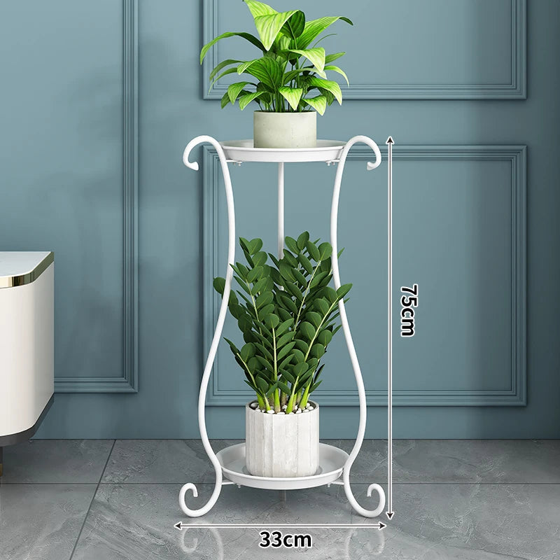 étagères métal or noir blanc plantes intérieur classique moderne autoinstallation multifonctionnels pots