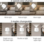 lampes murales led rechargeables tactile double tête moderne blanc noir