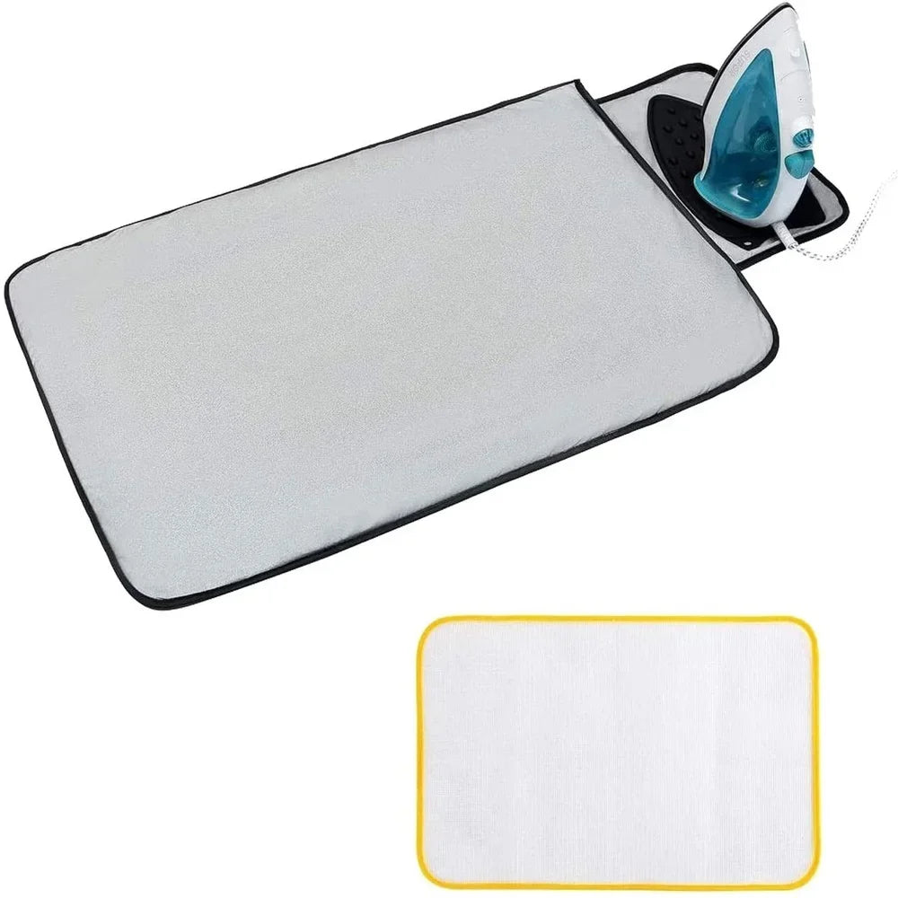 tapis repassage pliable portable planche repasser silicone protection thermique gris noir jaune moderne minimaliste