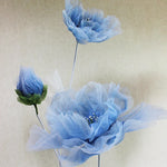 décoration mariage fleurs artificielles roses décoratives extérieur intérieur orange violet rose bleu semi transparents