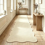 tapis moderne beige gris salon chambre prière extérieur antidérapant facile nettoyer texture tissée géométrique