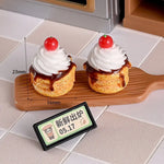 miniatures desserts variés transparents blanc rouge noir vert bleu marron réaliste decoration cuisine diy