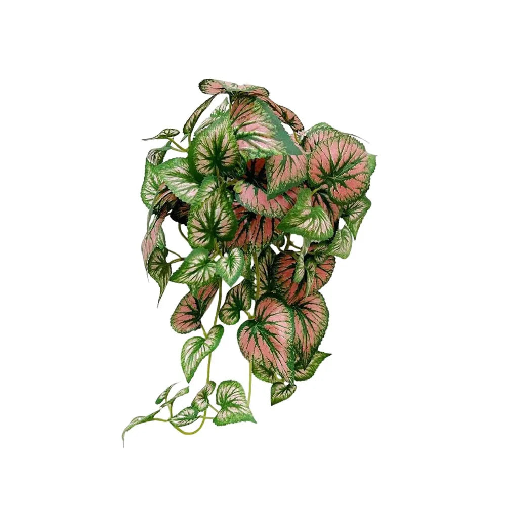 plantes artificielles feuilles perilla vertes roses exposition extérieure moderne minimalistebranches crochets feuillessilkmateriau