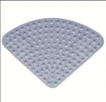 tapis bain moderne 54x54cm texturé ventouses drainage gris clair minimaliste respectueux environnement