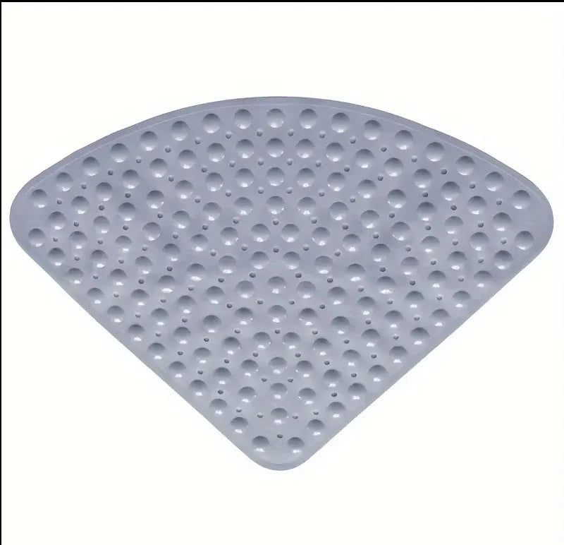 tapis bain moderne 54x54cm texturé ventouses drainage gris clair minimaliste respectueux environnement