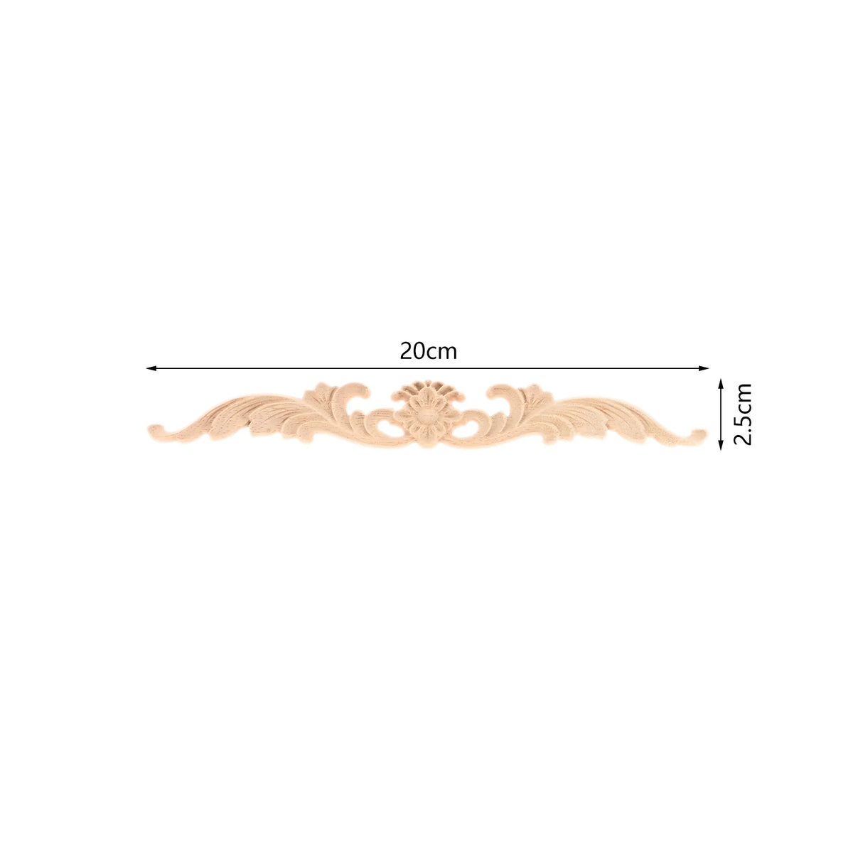 appliques bois ornements floraux classiques deco portes fenetres 20cm 2.5cm