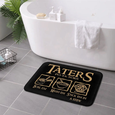 Tapis de sol pommes de terre design jaune clair pour cuisine