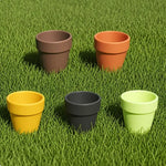 pots fleurs miniatures résine couleurs variées moderne minimaliste jardinage accessoires maison poupée éléments