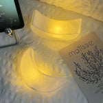 veilleuse led animal compagnie lune étoile décoration chambre blanc jaune moderne minimaliste