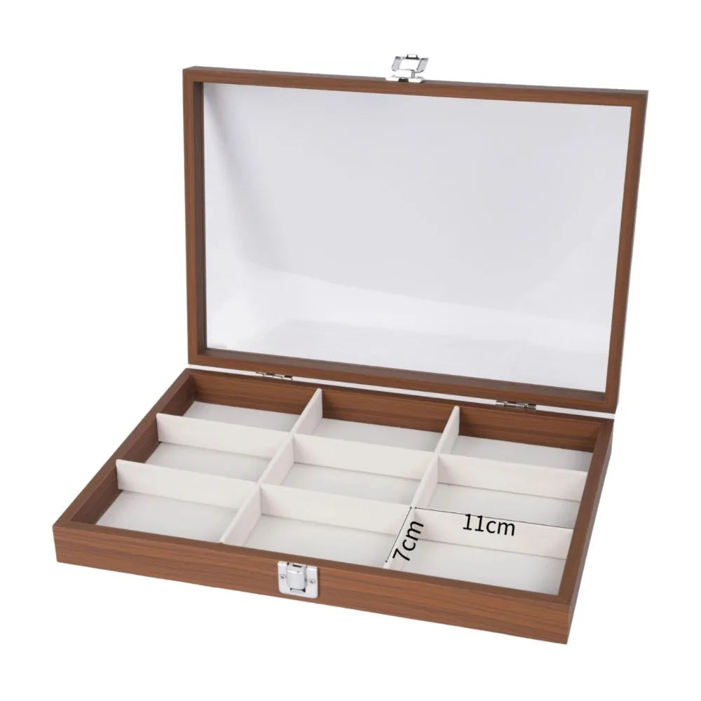 boîte bijoux moderne blanc marron neutre réutilisable clapets 12 18 24 30 grilles