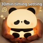Veilleuse Panda en charge via câble USB Type-C
