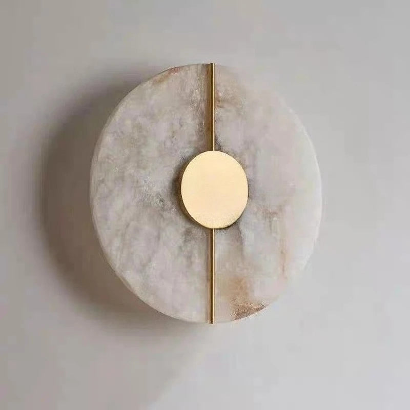 applique murale moderne marbre blanc doré élégante murale led flux lumineux chambre salon