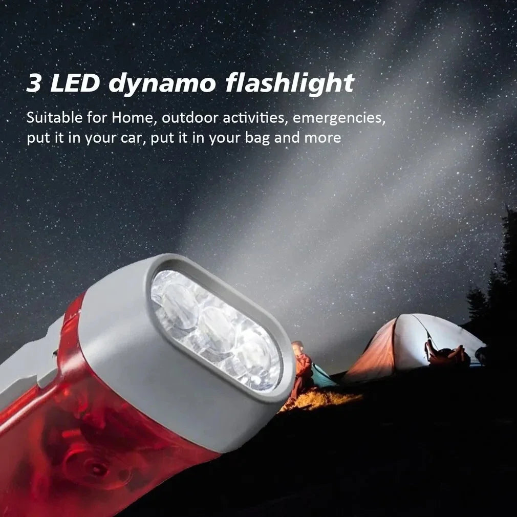 lampe dynamo rechargeable led rouge bleu jaune transparent utilitaire campingextérieur