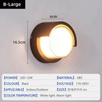 lampes murales extérieures modernes led ip65 étanches noir blanc minimaliste